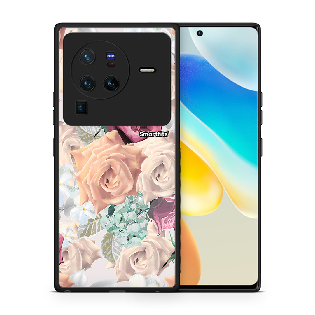 Θήκη Vivo X80 Pro 5G Bouquet Floral από τη Smartfits με σχέδιο στο πίσω μέρος και μαύρο περίβλημα | Vivo X80 Pro 5G Bouquet Floral case with colorful back and black bezels