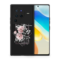 Thumbnail for Θήκη Vivo X80 Pro 5G Frame Flower από τη Smartfits με σχέδιο στο πίσω μέρος και μαύρο περίβλημα | Vivo X80 Pro 5G Frame Flower case with colorful back and black bezels