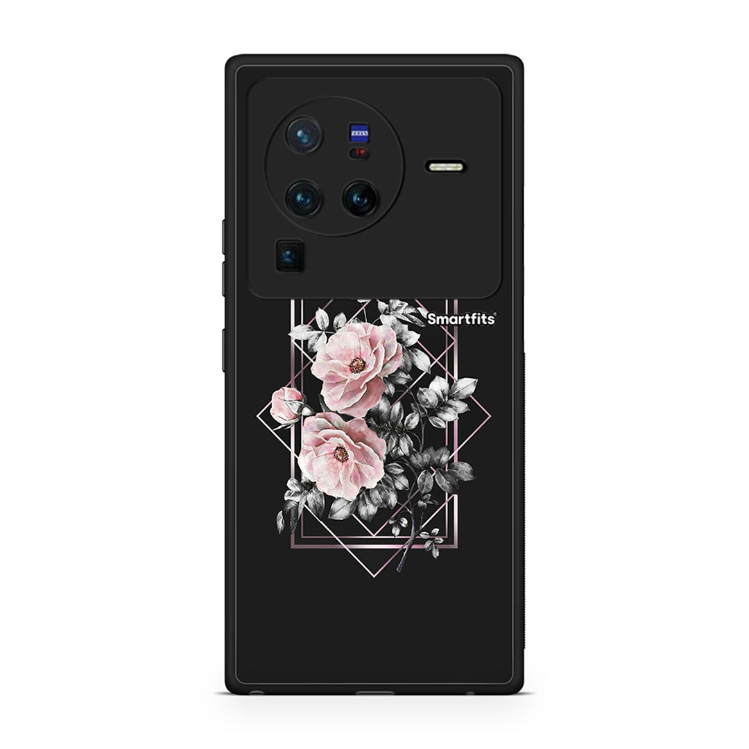 4 - Vivo X80 Pro 5G Frame Flower case, cover, bumper