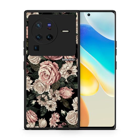 Θήκη Vivo X80 Pro 5G Wild Roses Flower από τη Smartfits με σχέδιο στο πίσω μέρος και μαύρο περίβλημα | Vivo X80 Pro 5G Wild Roses Flower case with colorful back and black bezels