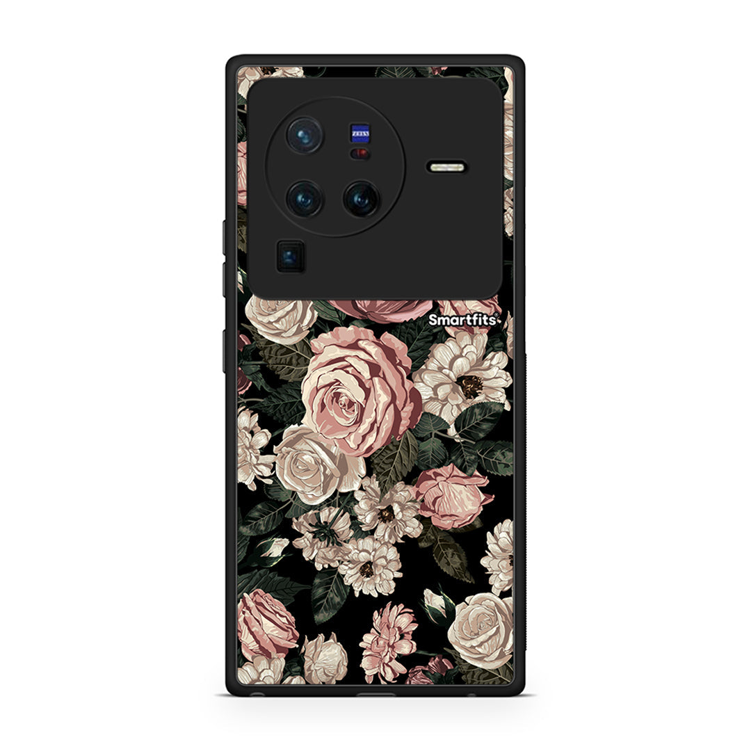 4 - Vivo X80 Pro 5G Wild Roses Flower case, cover, bumper