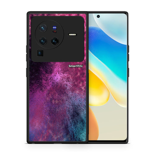 Θήκη Vivo X80 Pro 5G Aurora Galaxy από τη Smartfits με σχέδιο στο πίσω μέρος και μαύρο περίβλημα | Vivo X80 Pro 5G Aurora Galaxy case with colorful back and black bezels