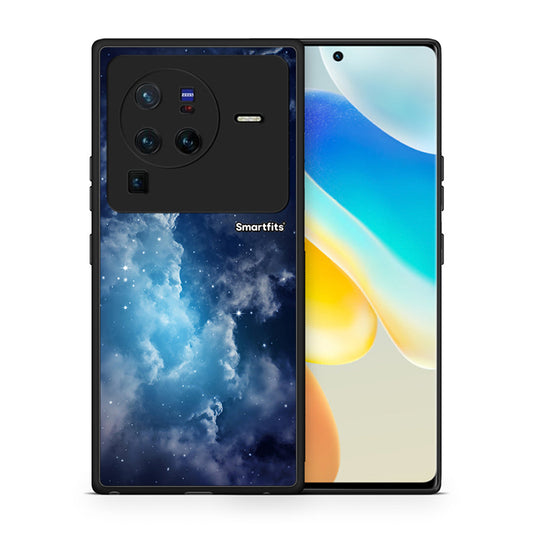 Θήκη Vivo X80 Pro 5G Blue Sky Galaxy από τη Smartfits με σχέδιο στο πίσω μέρος και μαύρο περίβλημα | Vivo X80 Pro 5G Blue Sky Galaxy case with colorful back and black bezels