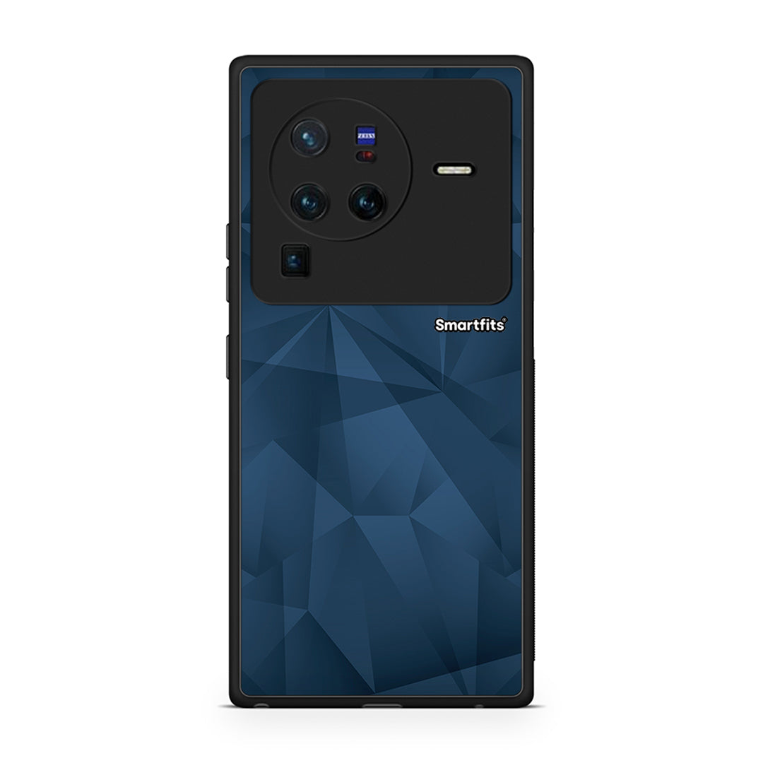 39 - Vivo X80 Pro 5G Blue Abstract Geometric case, cover, bumper