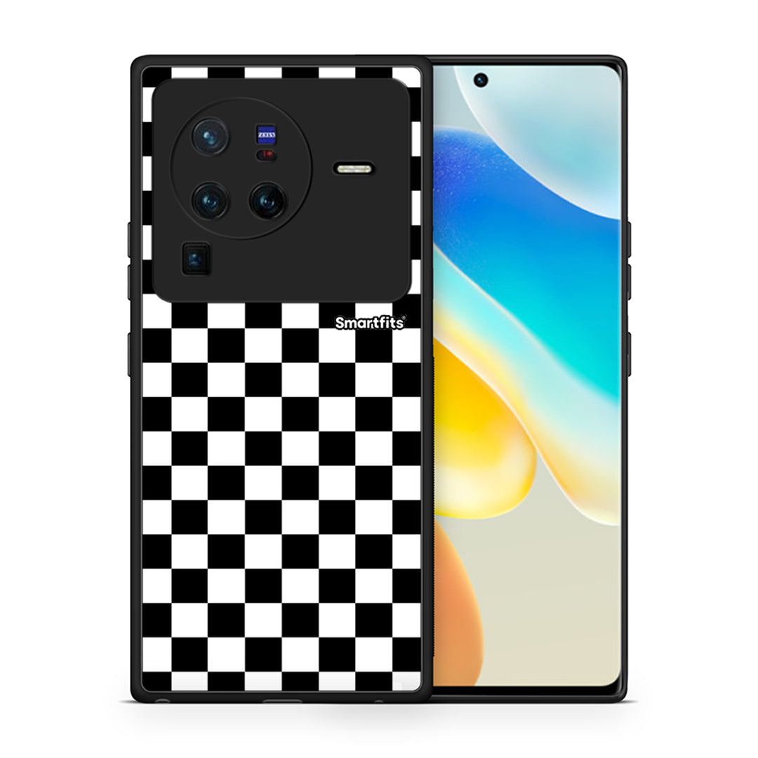 Θήκη Vivo X80 Pro 5G Squares Geometric από τη Smartfits με σχέδιο στο πίσω μέρος και μαύρο περίβλημα | Vivo X80 Pro 5G Squares Geometric case with colorful back and black bezels