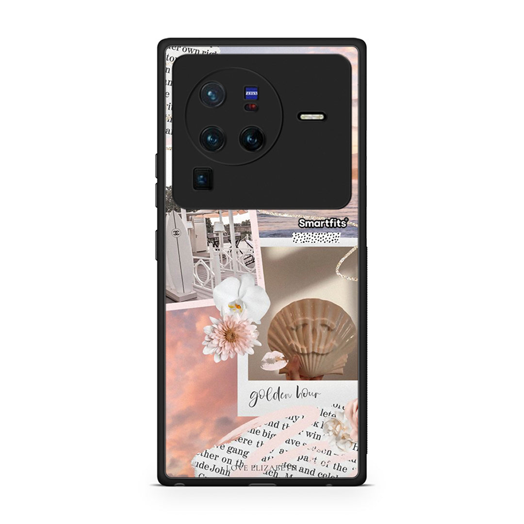 Vivo X80 Pro 5G Golden Hour Θήκη Αγίου Βαλεντίνου από τη Smartfits με σχέδιο στο πίσω μέρος και μαύρο περίβλημα | Smartphone case with colorful back and black bezels by Smartfits
