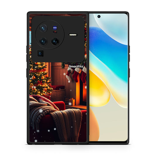 Θήκη Vivo X80 Pro 5G Home For Christmas από τη Smartfits με σχέδιο στο πίσω μέρος και μαύρο περίβλημα | Vivo X80 Pro 5G Home For Christmas case with colorful back and black bezels