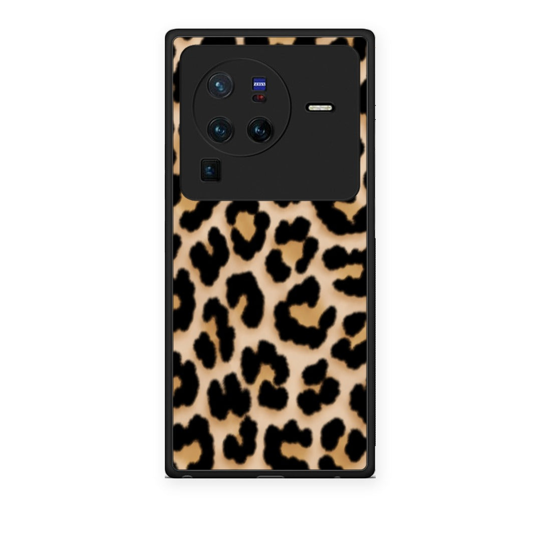 Θήκη Vivo X80 Pro 5G Leopard Print Tan Small από τη Smartfits με σχέδιο στο πίσω μέρος και μαύρο περίβλημα | Vivo X80 Pro 5G Leopard Print Tan Small case with colorful back and black bezels