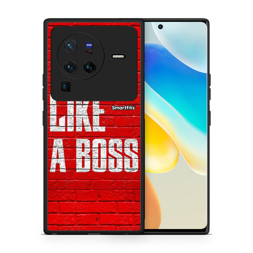 Θήκη Vivo X80 Pro 5G Like A Boss από τη Smartfits με σχέδιο στο πίσω μέρος και μαύρο περίβλημα | Vivo X80 Pro 5G Like A Boss case with colorful back and black bezels