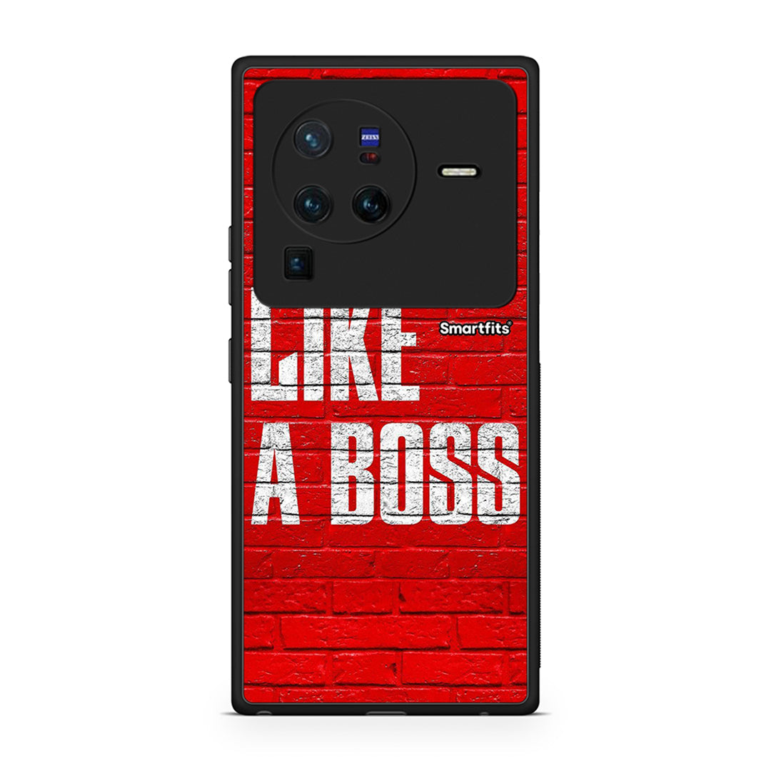 Vivo X80 Pro 5G Like A Boss θήκη από τη Smartfits με σχέδιο στο πίσω μέρος και μαύρο περίβλημα | Smartphone case with colorful back and black bezels by Smartfits