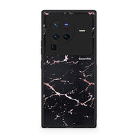 Thumbnail for 4 - Vivo X80 Pro 5G Black Rosegold Marble case, cover, bumper