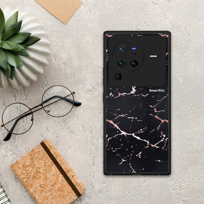 Marble Black Rosegold - Vivo X80 Pro 5G θήκη