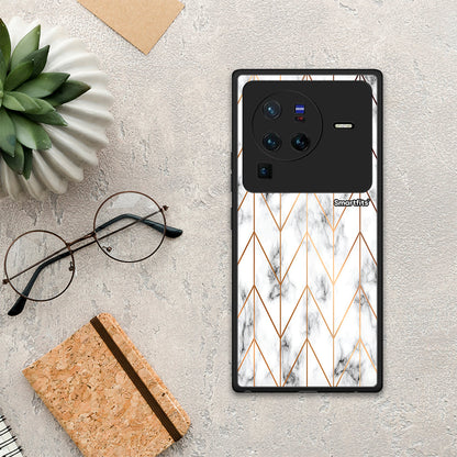 Marble Gold Geometric - Vivo X80 Pro 5G θήκη