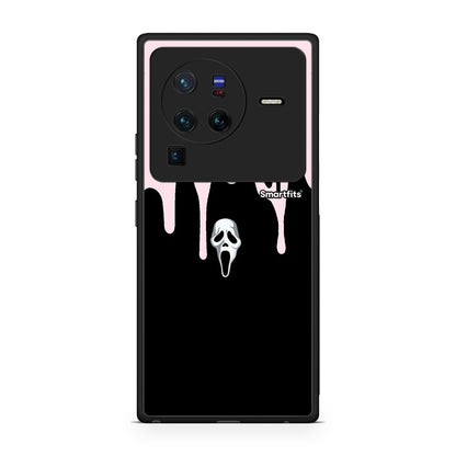 Vivo X80 Pro 5G Melting Halloween Mask Θήκη από τη Smartfits με σχέδιο στο πίσω μέρος και μαύρο περίβλημα | Smartphone case with colorful back and black bezels by Smartfits