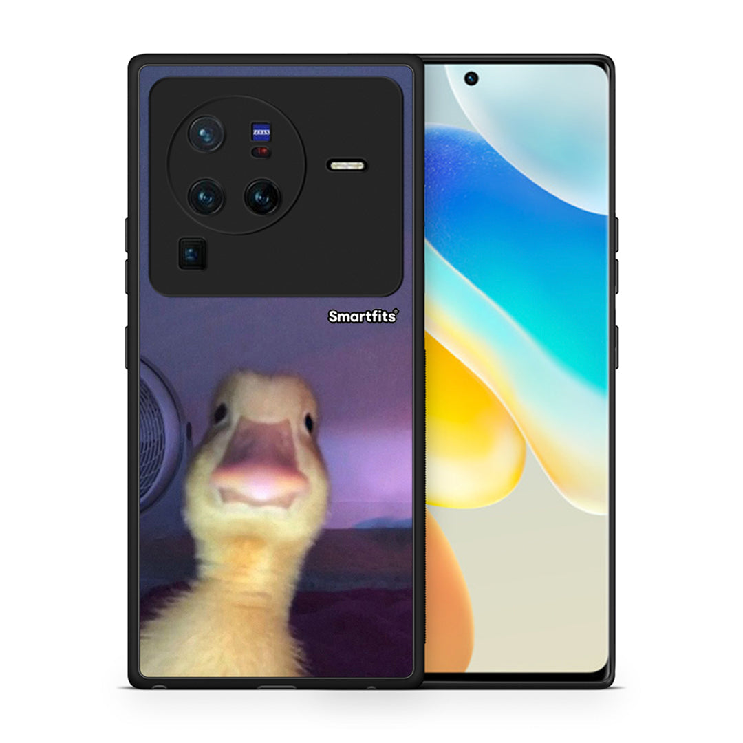 Θήκη Vivo X80 Pro 5G Meme Duck από τη Smartfits με σχέδιο στο πίσω μέρος και μαύρο περίβλημα | Vivo X80 Pro 5G Meme Duck case with colorful back and black bezels