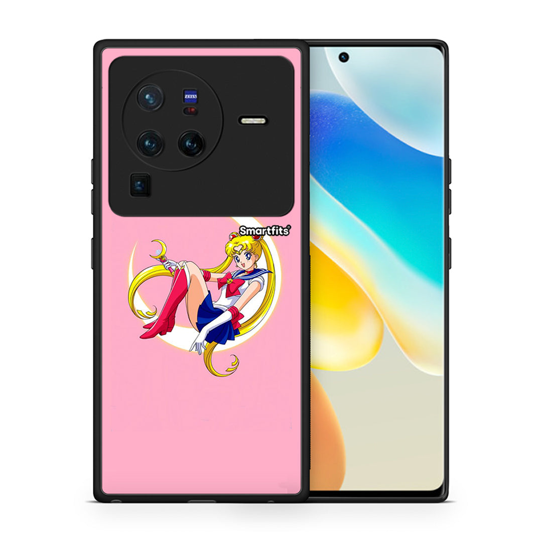 Θήκη Vivo X80 Pro 5G Moon Girl από τη Smartfits με σχέδιο στο πίσω μέρος και μαύρο περίβλημα | Vivo X80 Pro 5G Moon Girl case with colorful back and black bezels