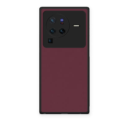 Θήκη Vivo X80 Pro 5G Muted Burgundy από τη Smartfits με σχέδιο στο πίσω μέρος και μαύρο περίβλημα | Vivo X80 Pro 5G Muted Burgundy case with colorful back and black bezels