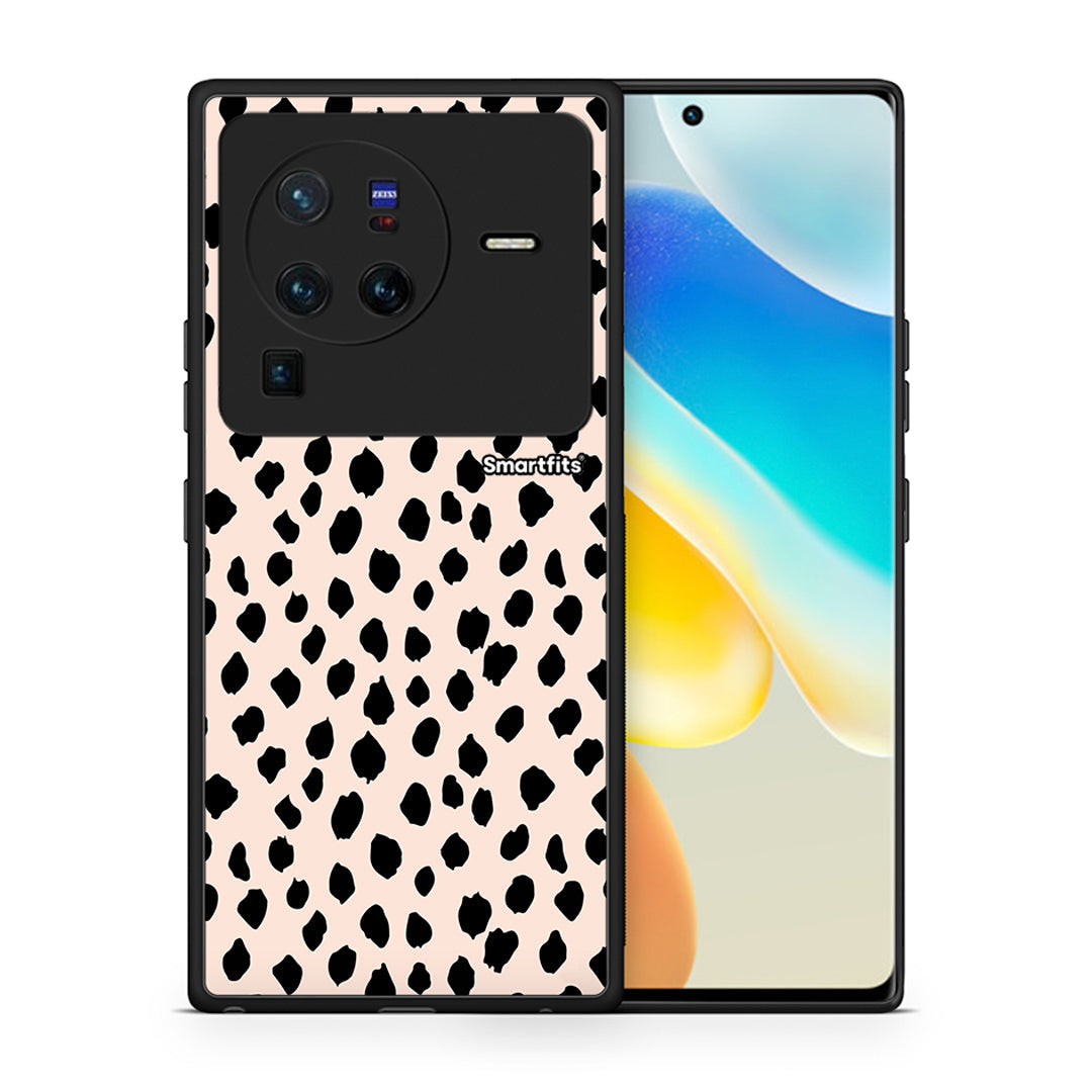 Θήκη Vivo X80 Pro 5G New Polka Dots από τη Smartfits με σχέδιο στο πίσω μέρος και μαύρο περίβλημα | Vivo X80 Pro 5G New Polka Dots case with colorful back and black bezels