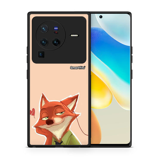 Θήκη Vivo X80 Pro 5G Nick Wilde And Judy Hopps Love 1 από τη Smartfits με σχέδιο στο πίσω μέρος και μαύρο περίβλημα | Vivo X80 Pro 5G Nick Wilde And Judy Hopps Love 1 case with colorful back and black bezels