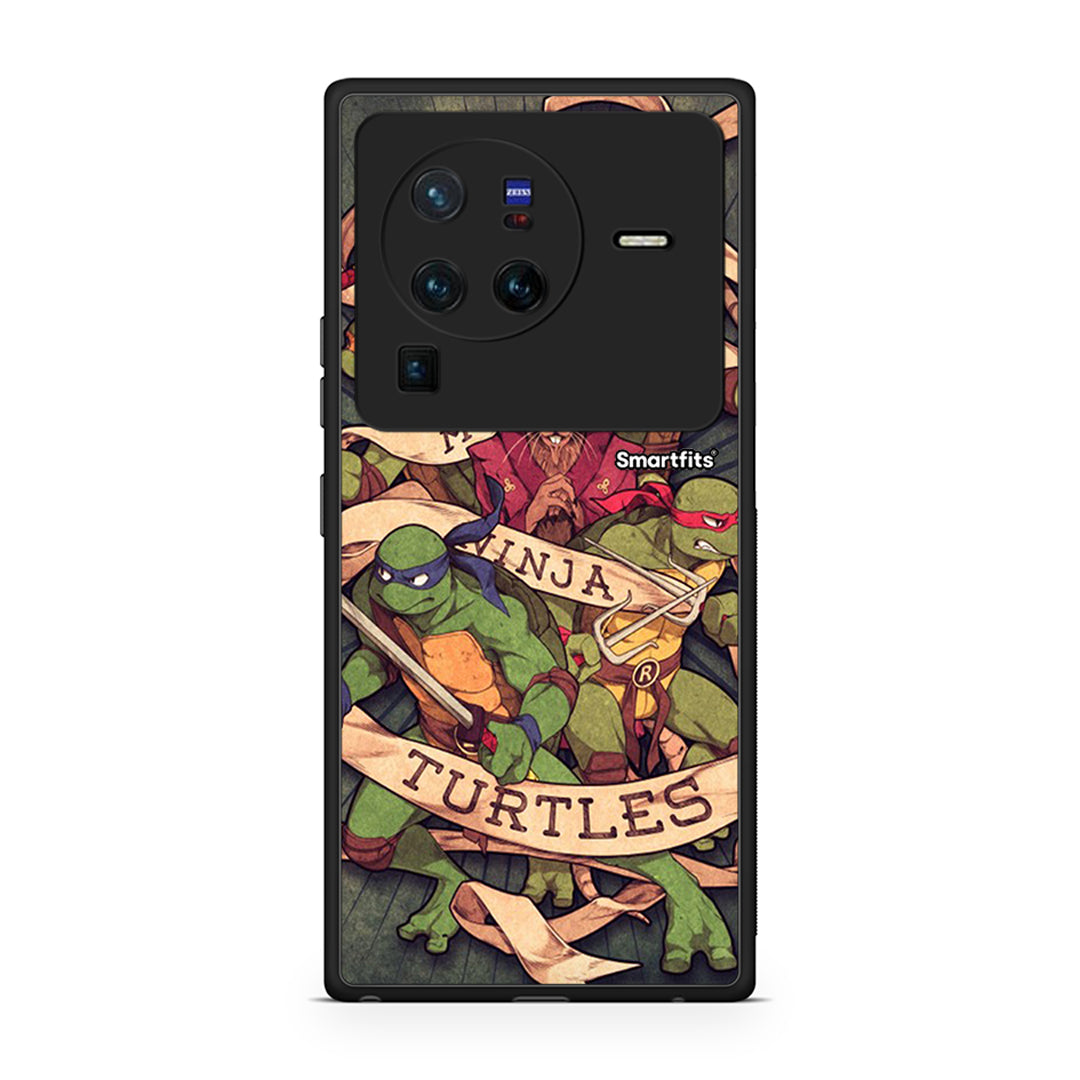 Vivo X80 Pro 5G Ninja Turtles θήκη από τη Smartfits με σχέδιο στο πίσω μέρος και μαύρο περίβλημα | Smartphone case with colorful back and black bezels by Smartfits