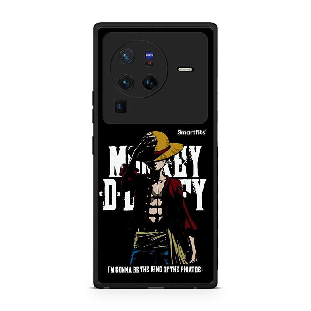 Vivo X80 Pro 5G Pirate King θήκη από τη Smartfits με σχέδιο στο πίσω μέρος και μαύρο περίβλημα | Smartphone case with colorful back and black bezels by Smartfits