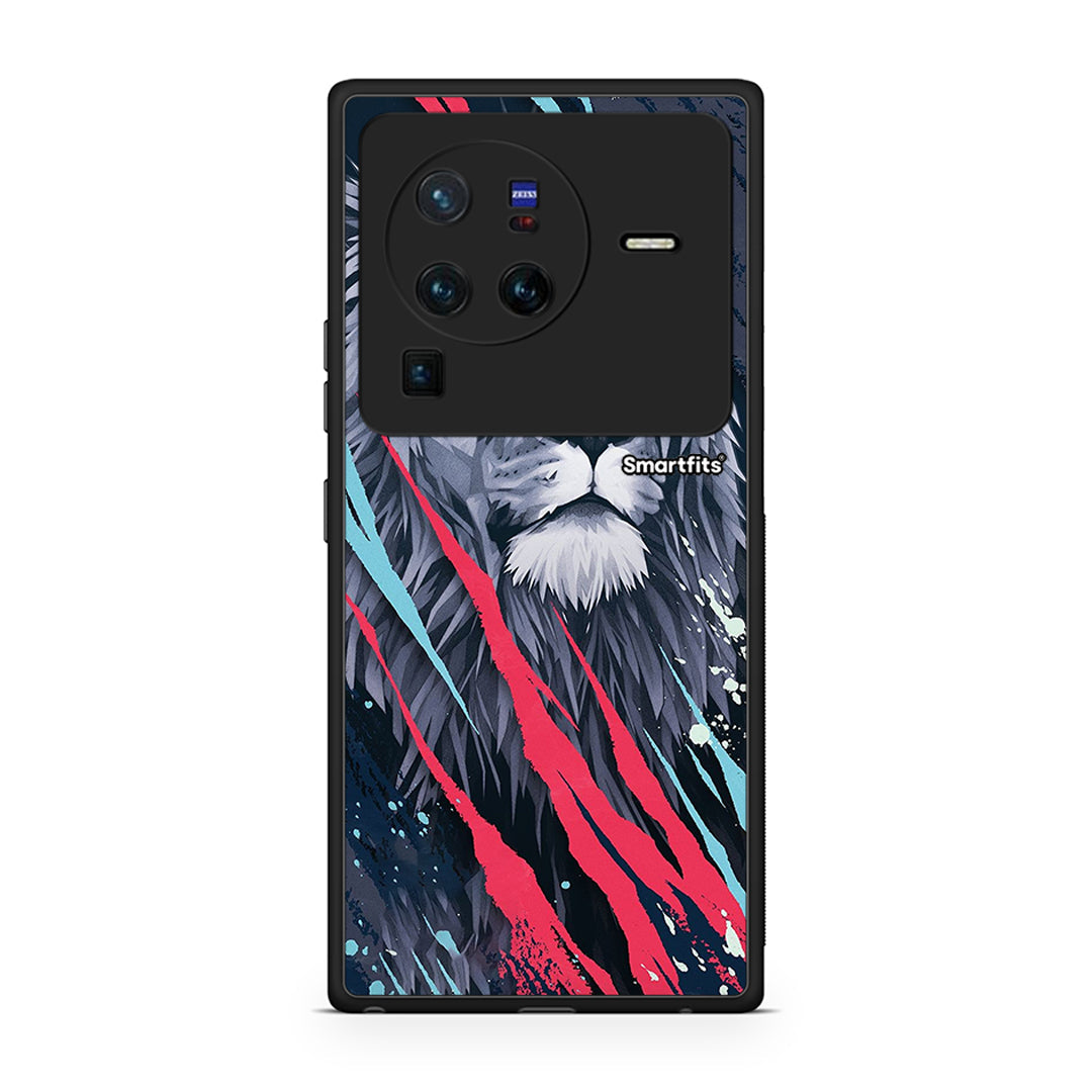 4 - Vivo X80 Pro 5G Lion Designer PopArt case, cover, bumper