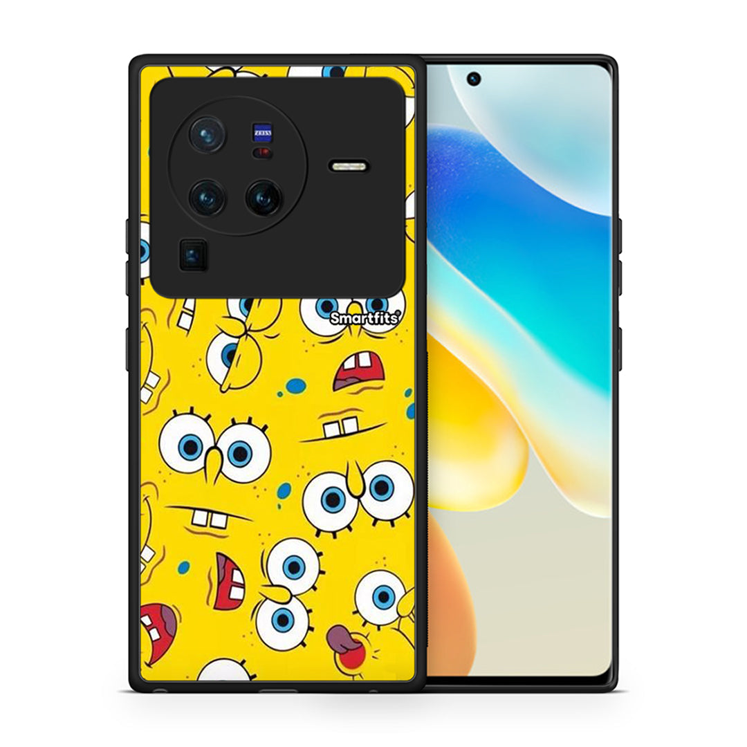 Θήκη Vivo X80 Pro 5G Sponge PopArt από τη Smartfits με σχέδιο στο πίσω μέρος και μαύρο περίβλημα | Vivo X80 Pro 5G Sponge PopArt case with colorful back and black bezels