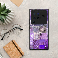 Thumbnail for Purple Aesthetic Collage - Vivo X80 Pro 5G θήκη