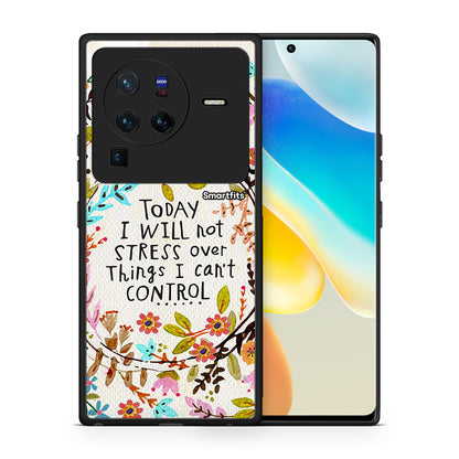 Θήκη Vivo X80 Pro 5G Stress Over από τη Smartfits με σχέδιο στο πίσω μέρος και μαύρο περίβλημα | Vivo X80 Pro 5G Stress Over case with colorful back and black bezels