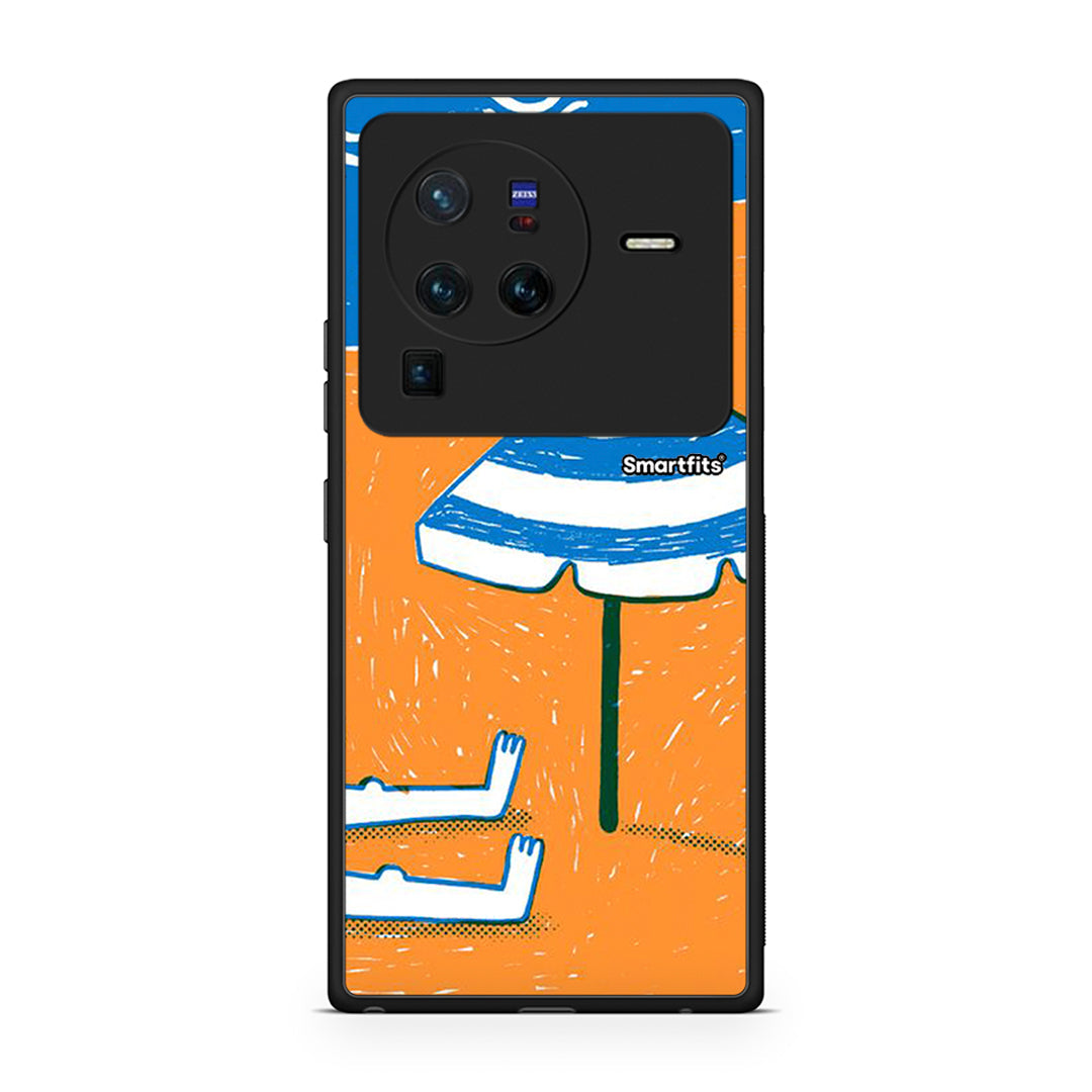 Vivo X80 Pro 5G Summering Θήκη από τη Smartfits με σχέδιο στο πίσω μέρος και μαύρο περίβλημα | Smartphone case with colorful back and black bezels by Smartfits