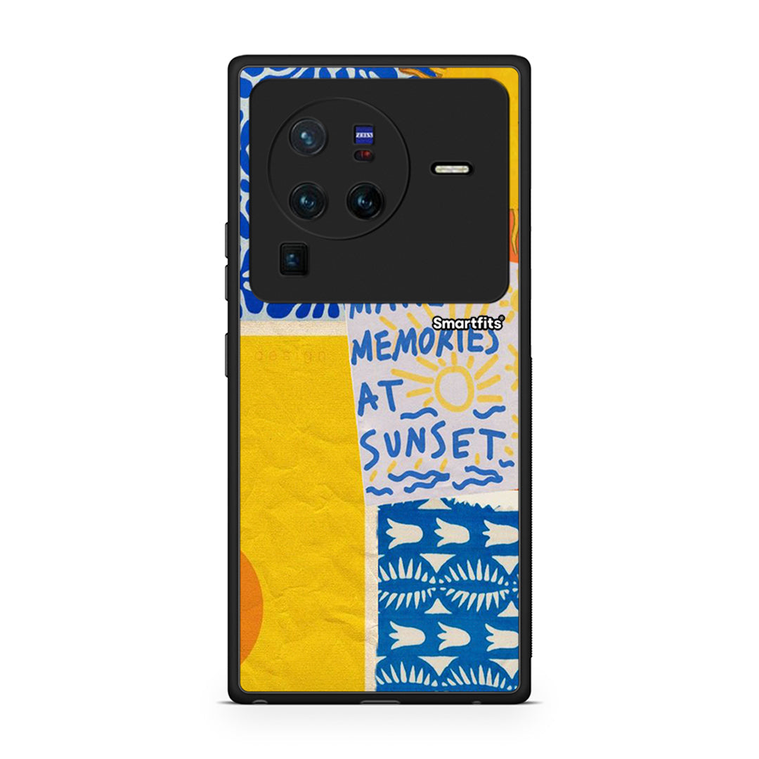 Vivo X80 Pro 5G Sunset Memories Θήκη από τη Smartfits με σχέδιο στο πίσω μέρος και μαύρο περίβλημα | Smartphone case with colorful back and black bezels by Smartfits