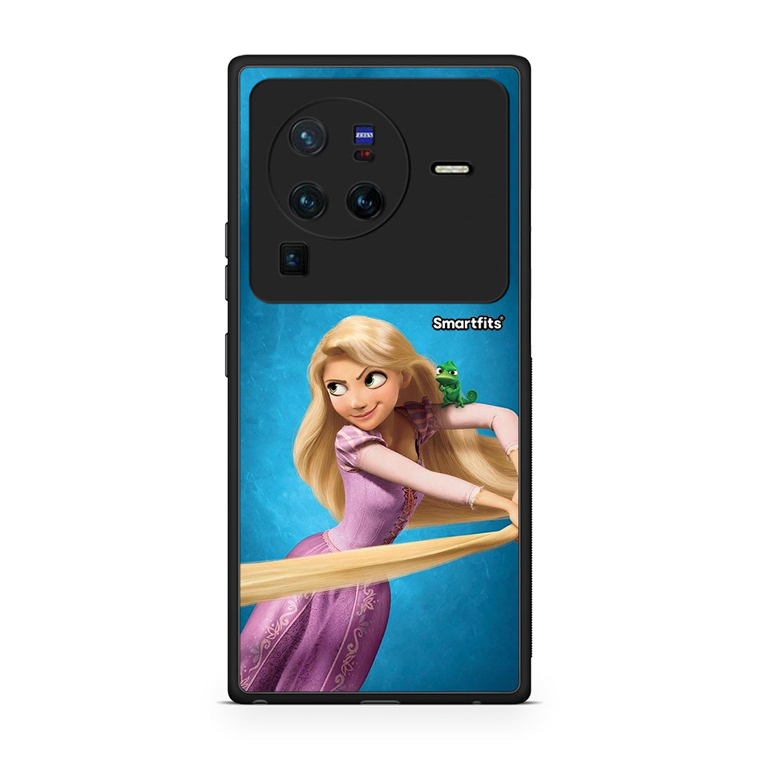 Vivo X80 Pro 5G Tangled 2 Θήκη Αγίου Βαλεντίνου από τη Smartfits με σχέδιο στο πίσω μέρος και μαύρο περίβλημα | Smartphone case with colorful back and black bezels by Smartfits