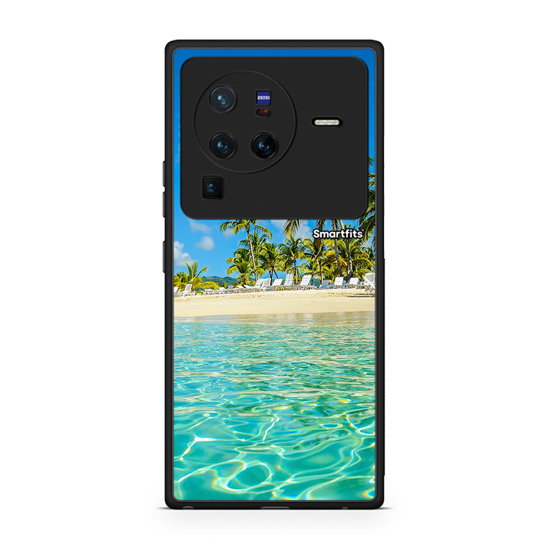 Vivo X80 Pro 5G Tropical Vibes Θήκη από τη Smartfits με σχέδιο στο πίσω μέρος και μαύρο περίβλημα | Smartphone case with colorful back and black bezels by Smartfits