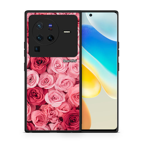 Θήκη Vivo X80 Pro 5G RoseGarden Valentine από τη Smartfits με σχέδιο στο πίσω μέρος και μαύρο περίβλημα | Vivo X80 Pro 5G RoseGarden Valentine case with colorful back and black bezels
