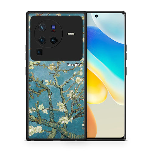 Θήκη Vivo X80 Pro 5G White Blossoms από τη Smartfits με σχέδιο στο πίσω μέρος και μαύρο περίβλημα | Vivo X80 Pro 5G White Blossoms case with colorful back and black bezels