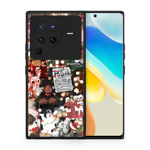Θήκη Vivo X80 Pro 5G Xmas Movies από τη Smartfits με σχέδιο στο πίσω μέρος και μαύρο περίβλημα | Vivo X80 Pro 5G Xmas Movies case with colorful back and black bezels