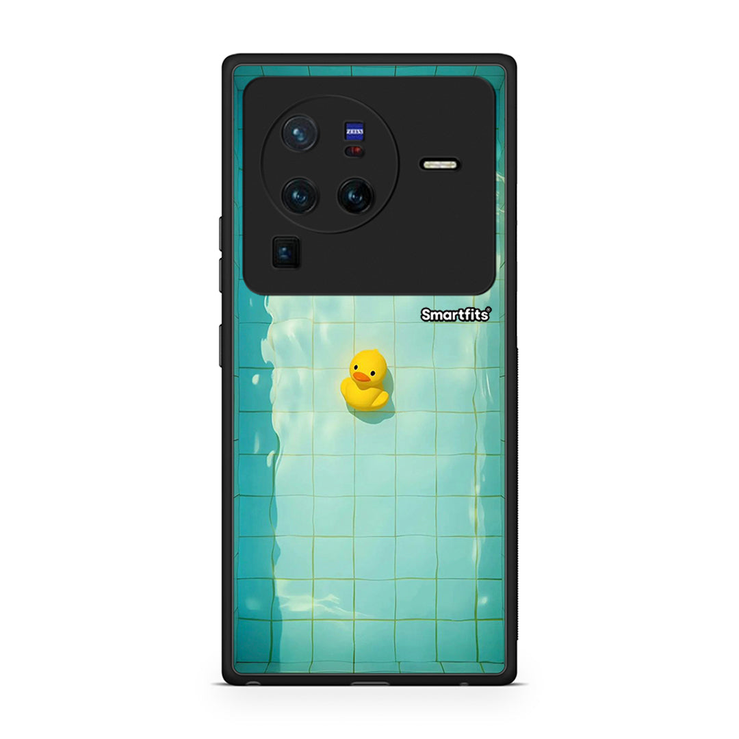 Vivo X80 Pro 5G Yellow Duck θήκη από τη Smartfits με σχέδιο στο πίσω μέρος και μαύρο περίβλημα | Smartphone case with colorful back and black bezels by Smartfits