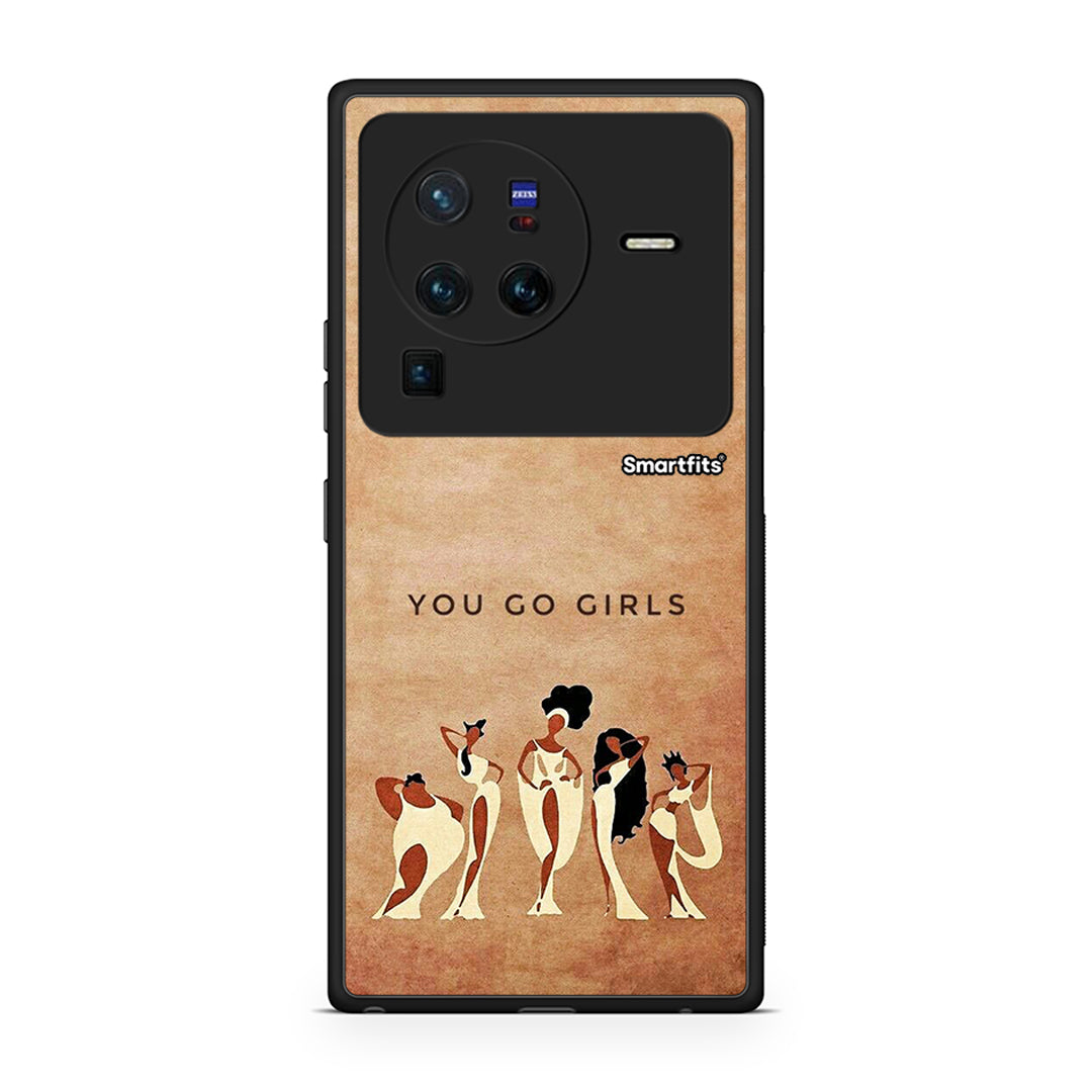 Vivo X80 Pro 5G You Go Girl θήκη από τη Smartfits με σχέδιο στο πίσω μέρος και μαύρο περίβλημα | Smartphone case with colorful back and black bezels by Smartfits