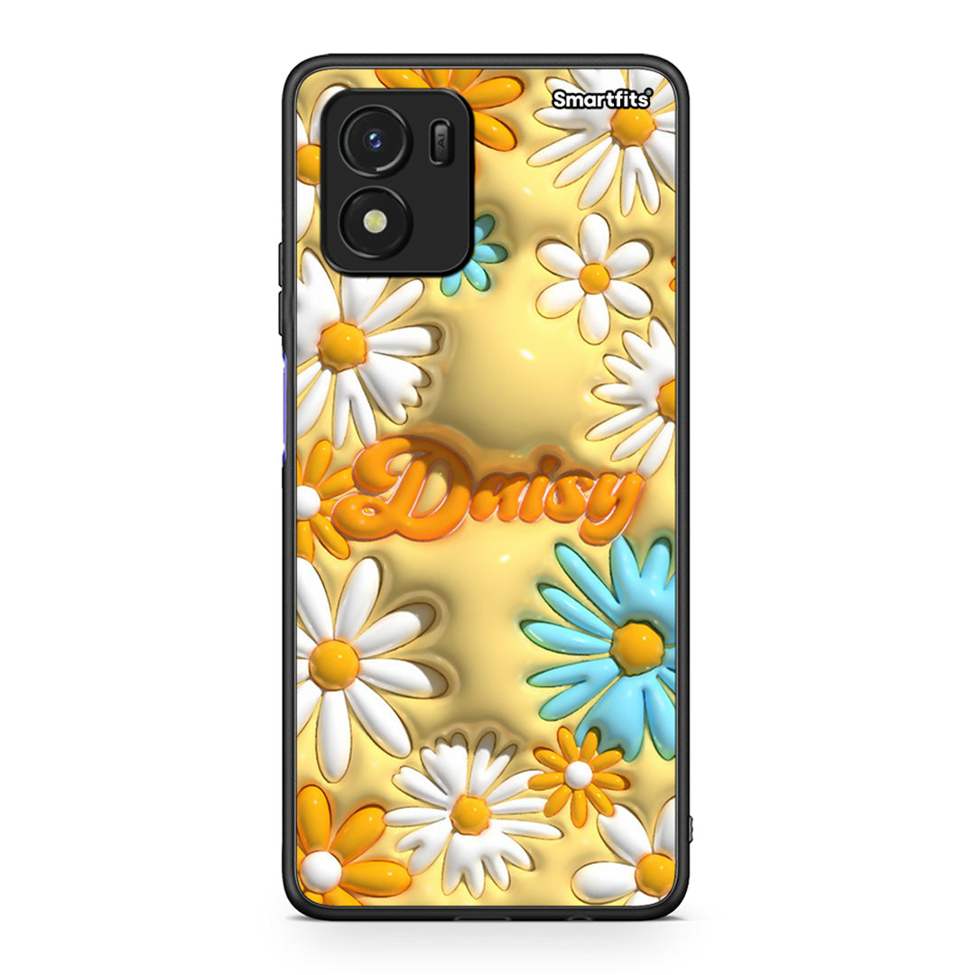 Vivo Y01 / Y15s Bubble Daisies θήκη από τη Smartfits με σχέδιο στο πίσω μέρος και μαύρο περίβλημα | Smartphone case with colorful back and black bezels by Smartfits