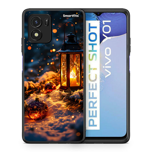 Θήκη Vivo Y01 / Y15s Christmas Ornaments από τη Smartfits με σχέδιο στο πίσω μέρος και μαύρο περίβλημα | Vivo Y01 / Y15s Christmas Ornaments case with colorful back and black bezels