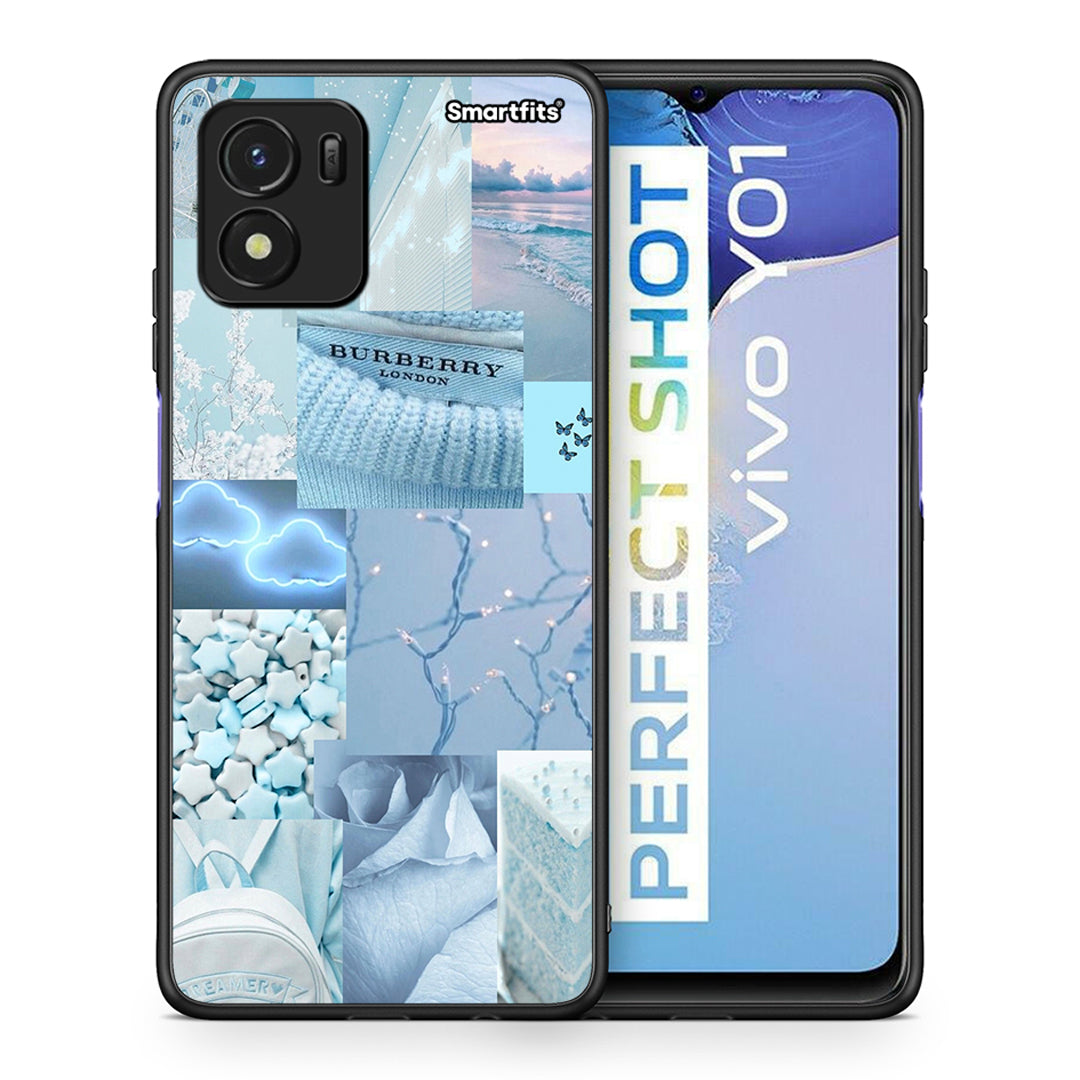 Θήκη Vivo Y01 / Y15s Ciel Aesthetic Collage από τη Smartfits με σχέδιο στο πίσω μέρος και μαύρο περίβλημα | Vivo Y01 / Y15s Ciel Aesthetic Collage case with colorful back and black bezels