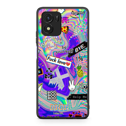 Vivo Y01 / Y15s Game Over θήκη από τη Smartfits με σχέδιο στο πίσω μέρος και μαύρο περίβλημα | Smartphone case with colorful back and black bezels by Smartfits