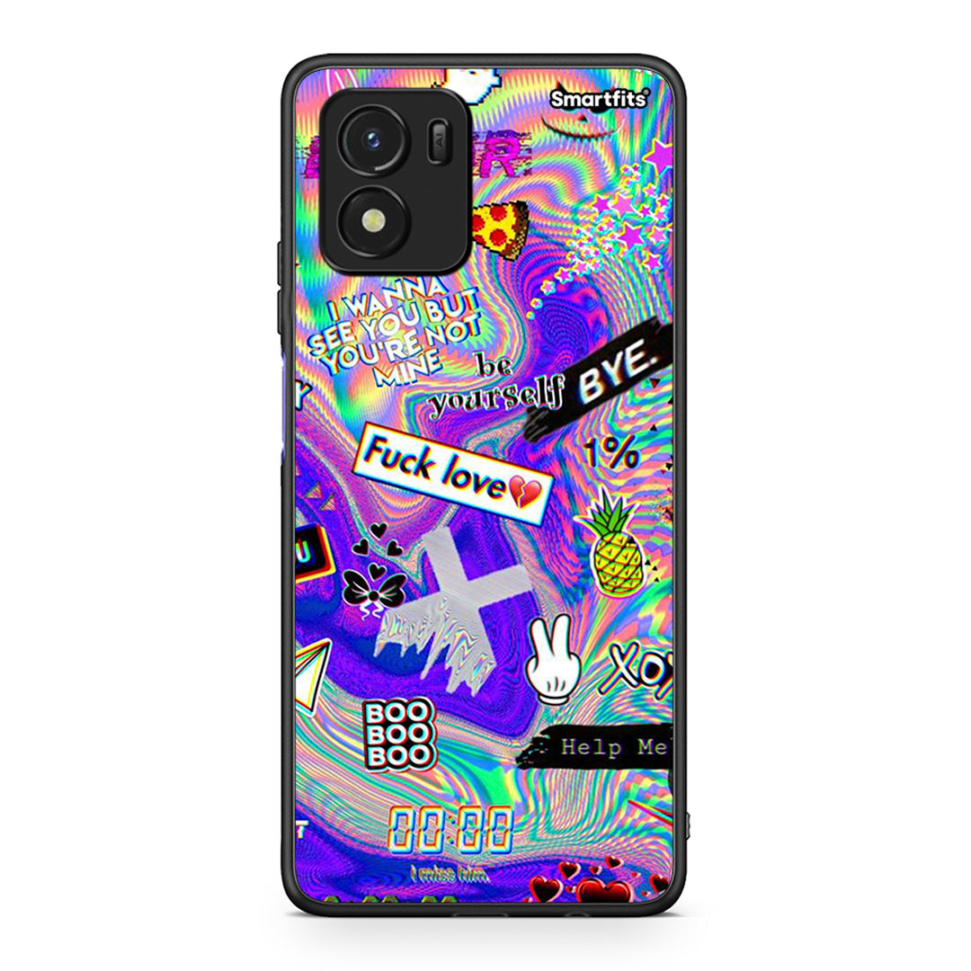 Vivo Y01 / Y15s Game Over θήκη από τη Smartfits με σχέδιο στο πίσω μέρος και μαύρο περίβλημα | Smartphone case with colorful back and black bezels by Smartfits