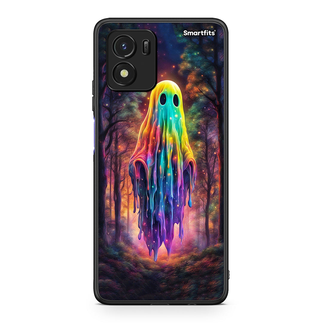 Vivo Y01 / Y15s Halloween Ghost θήκη από τη Smartfits με σχέδιο στο πίσω μέρος και μαύρο περίβλημα | Smartphone case with colorful back and black bezels by Smartfits