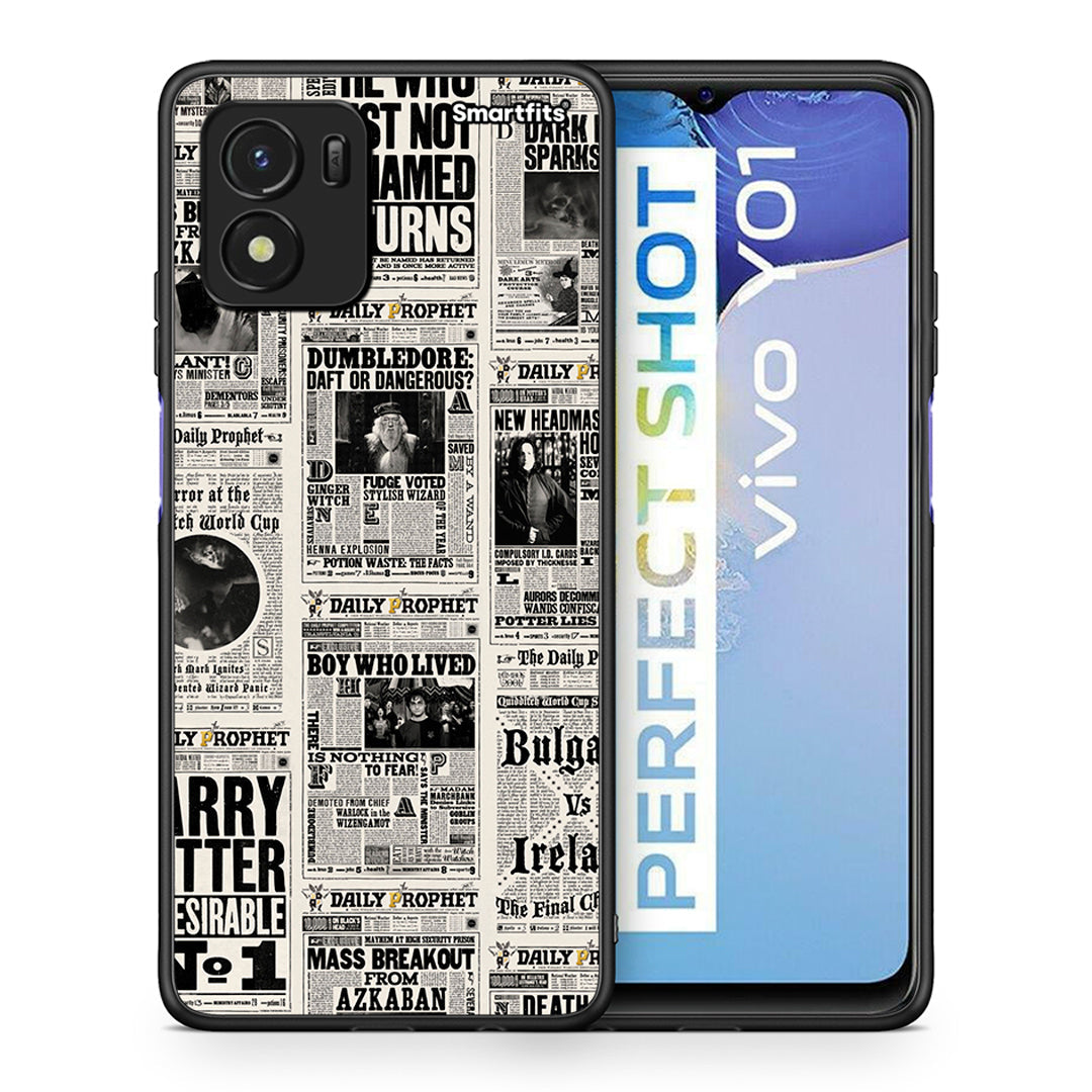 Θήκη Vivo Y01 / Y15s Harry Paper από τη Smartfits με σχέδιο στο πίσω μέρος και μαύρο περίβλημα | Vivo Y01 / Y15s Harry Paper case with colorful back and black bezels