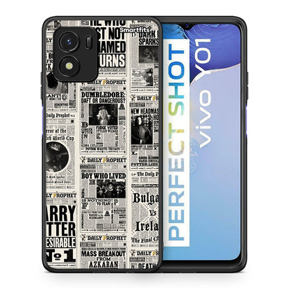 Θήκη Vivo Y01 / Y15s Harry Paper από τη Smartfits με σχέδιο στο πίσω μέρος και μαύρο περίβλημα | Vivo Y01 / Y15s Harry Paper case with colorful back and black bezels