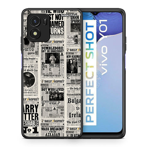 Θήκη Vivo Y01 / Y15s Harry Paper από τη Smartfits με σχέδιο στο πίσω μέρος και μαύρο περίβλημα | Vivo Y01 / Y15s Harry Paper case with colorful back and black bezels