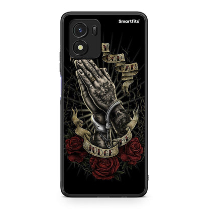 Vivo Y01 / Y15s Judge By God θήκη από τη Smartfits με σχέδιο στο πίσω μέρος και μαύρο περίβλημα | Smartphone case with colorful back and black bezels by Smartfits