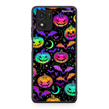 Vivo Y01 / Y15s Neon Halloween θήκη από τη Smartfits με σχέδιο στο πίσω μέρος και μαύρο περίβλημα | Smartphone case with colorful back and black bezels by Smartfits