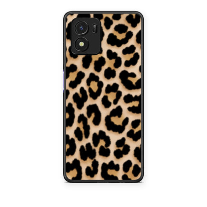 Θήκη Vivo Y01 / Y15s Leopard Print Tan Small από τη Smartfits με σχέδιο στο πίσω μέρος και μαύρο περίβλημα | Vivo Y01 / Y15s Leopard Print Tan Small case with colorful back and black bezels